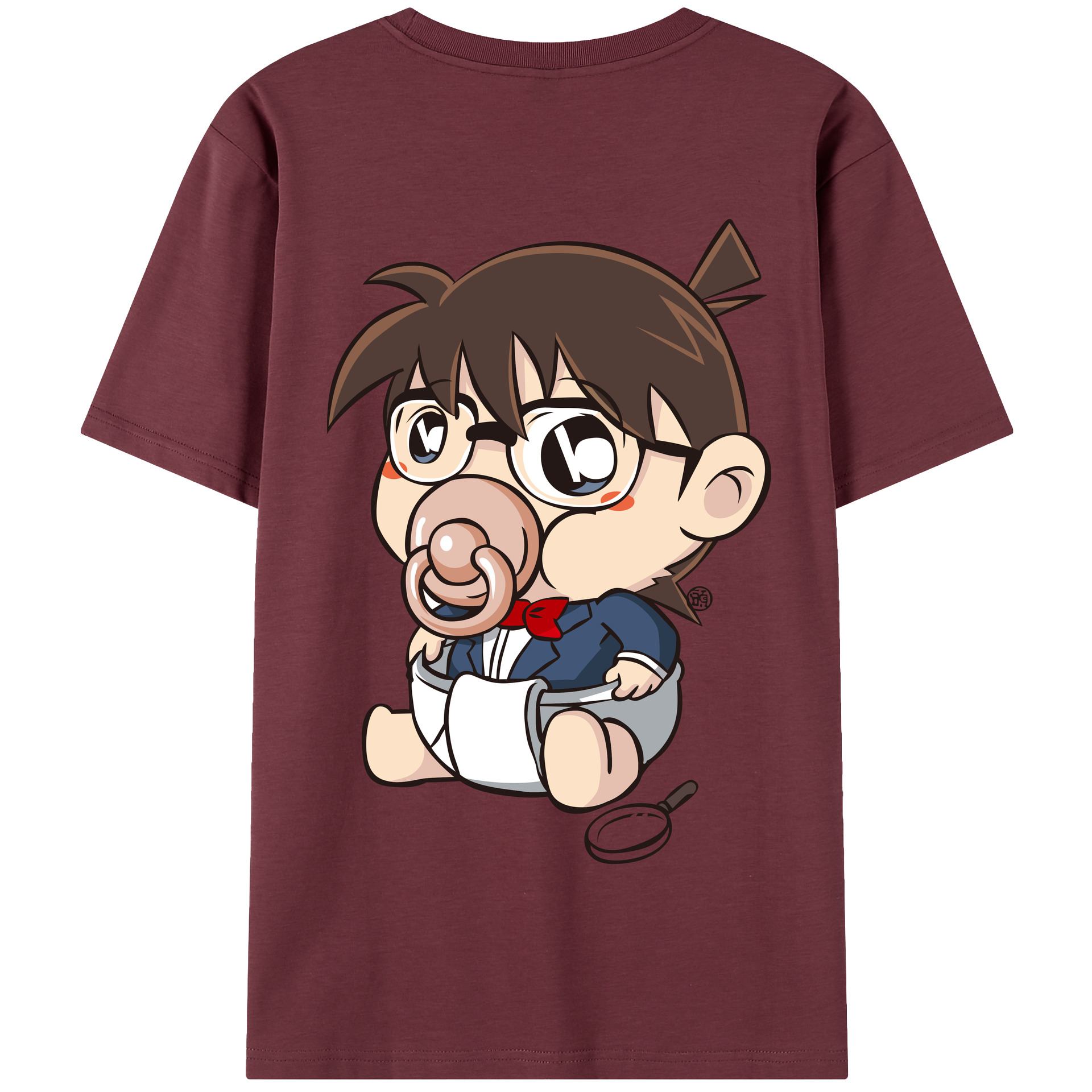 （画像用） 名探偵コナン 江戸川 コナン Detective Conan Conan Edogawa 綿100％半袖Tシャツ（背面プリント）